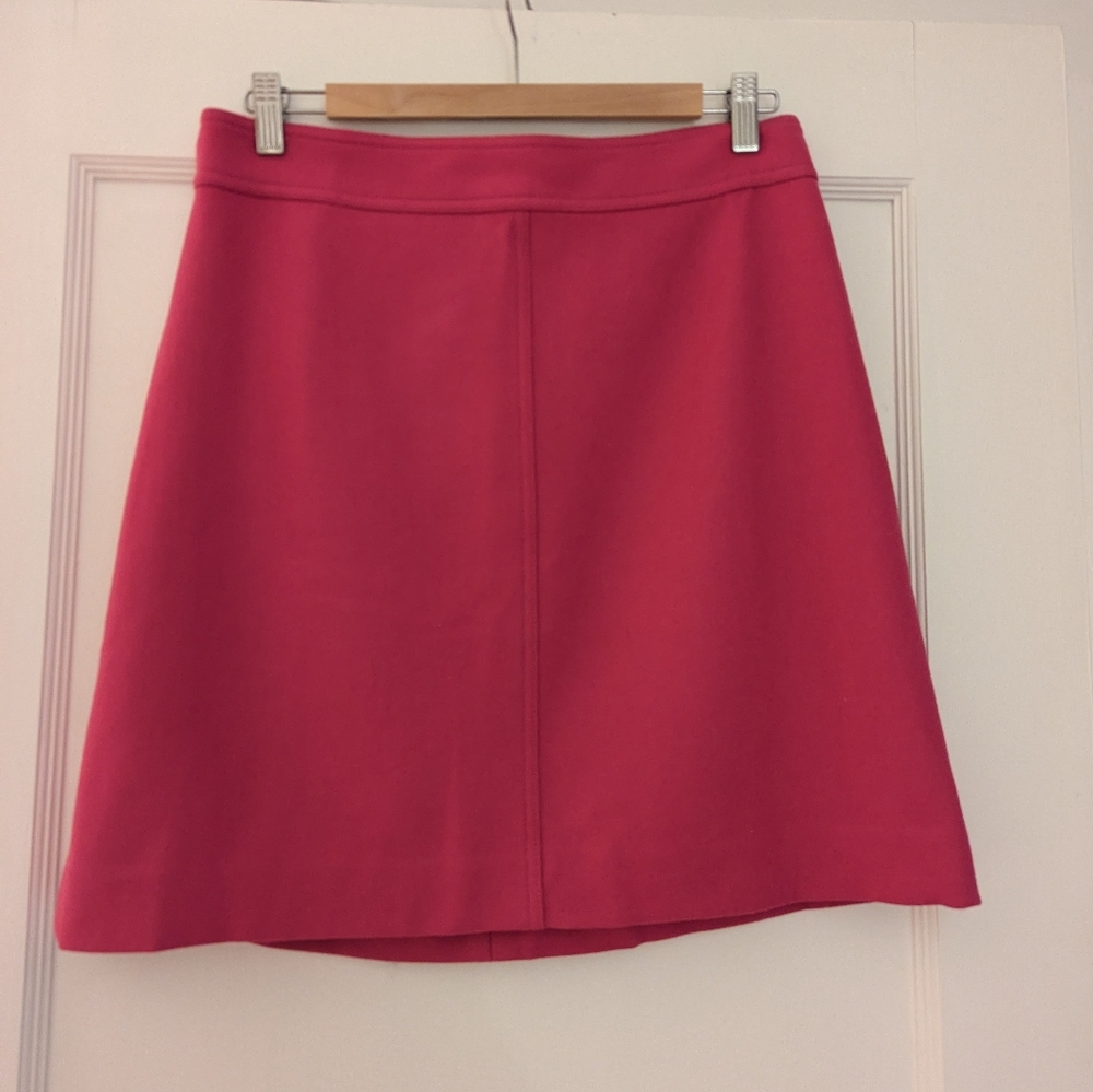 J.Crew Magenta Wool Mini Skirt Size 10